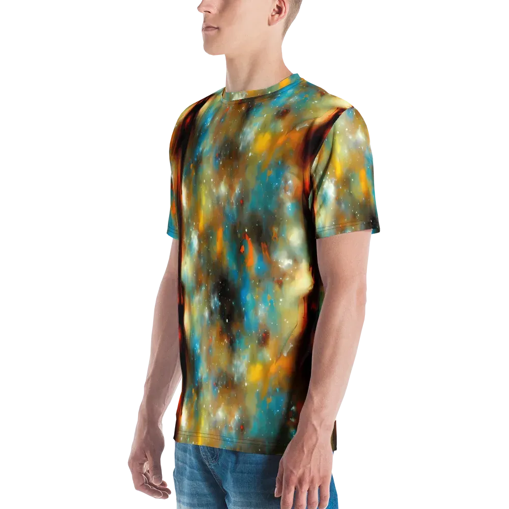 Abstract Tapestries on Men's Crew Neck T-Shirt — Left