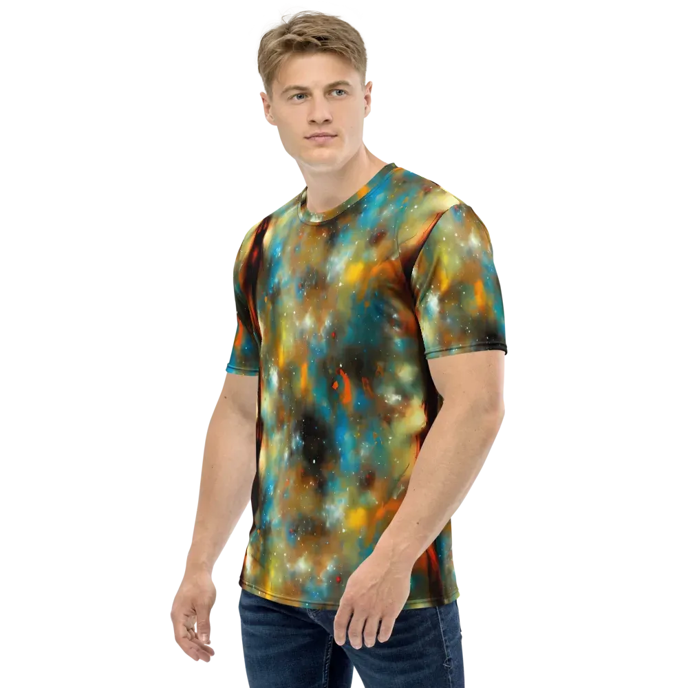 Abstract Tapestries on Men's Crew Neck T-Shirt — Left