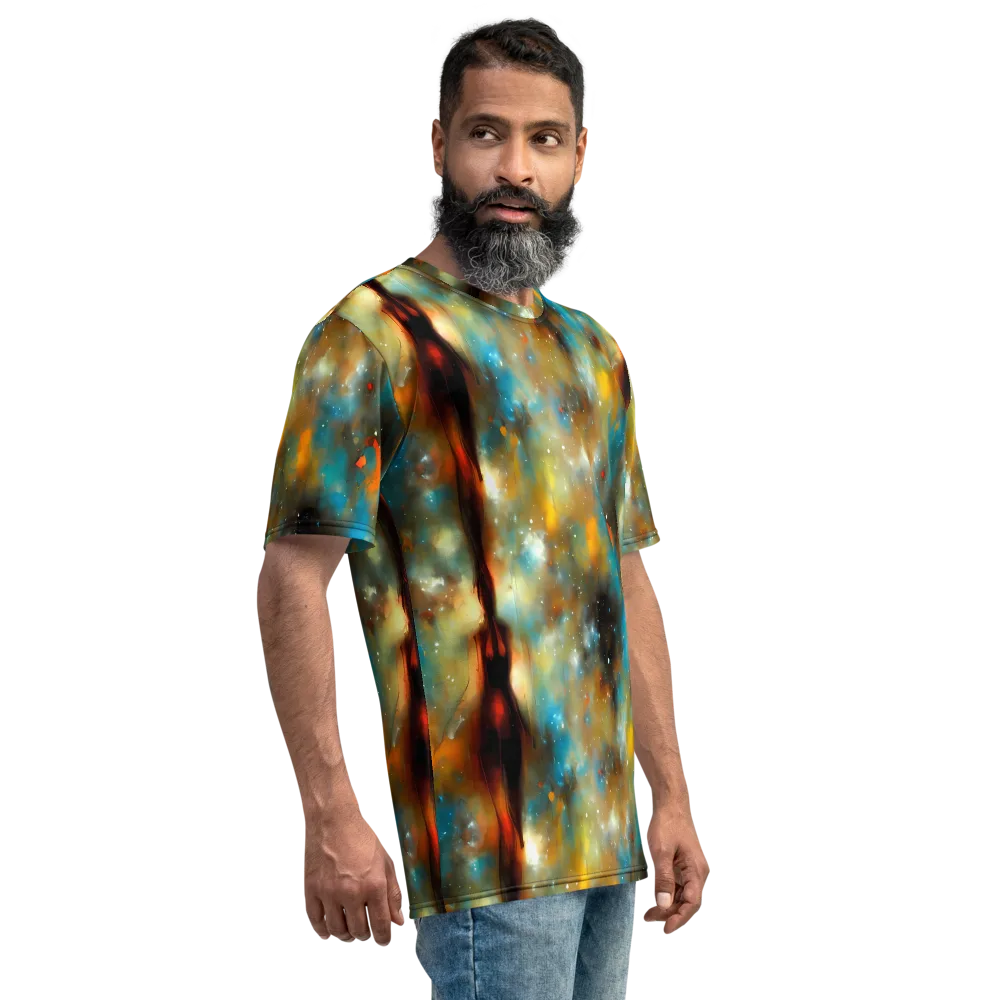 Abstract Tapestries on Men's Crew Neck T-Shirt — Right