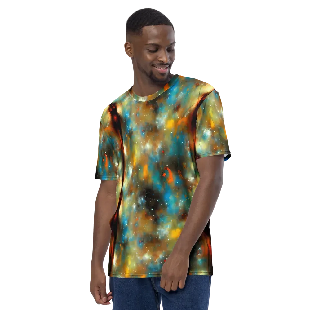 Abstract Tapestries on Men's Crew Neck T-Shirt — Left
