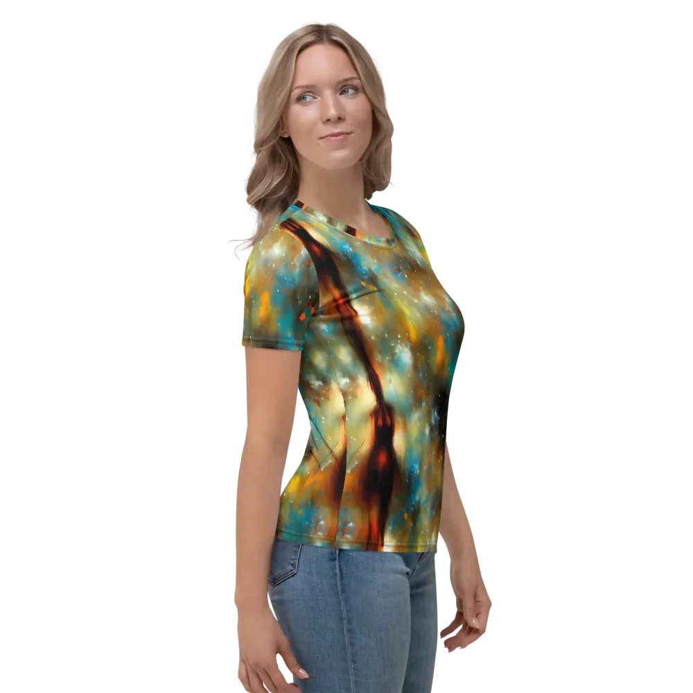Abstract Tapestries on Women's Crew Neck T-Shirt — Right
