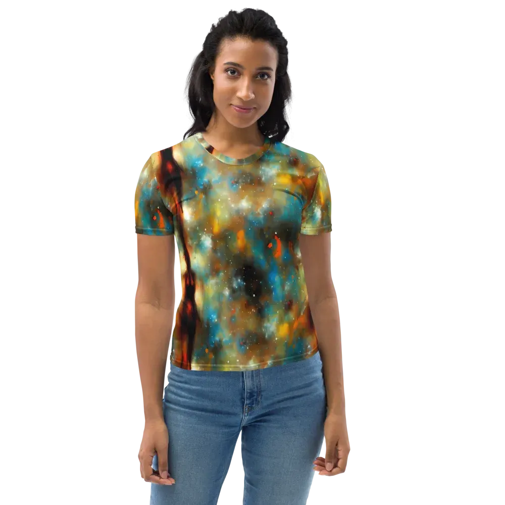 Abstract Tapestries on Women's Crew Neck T-Shirt — Front