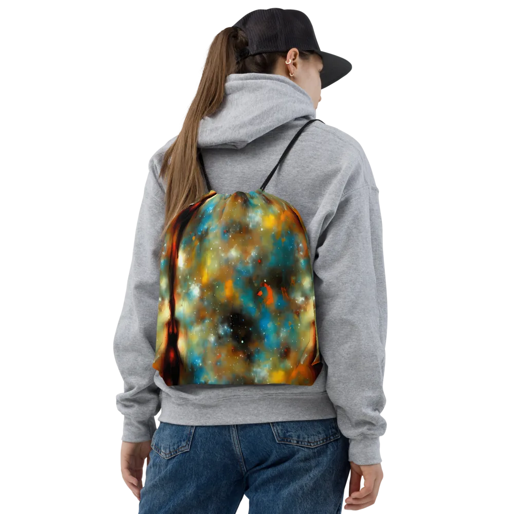 Abstract Tapestries on Drawstring Bag — Front