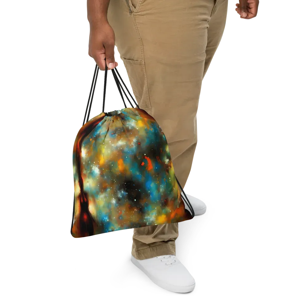 Abstract Tapestries on Drawstring Bag — Front