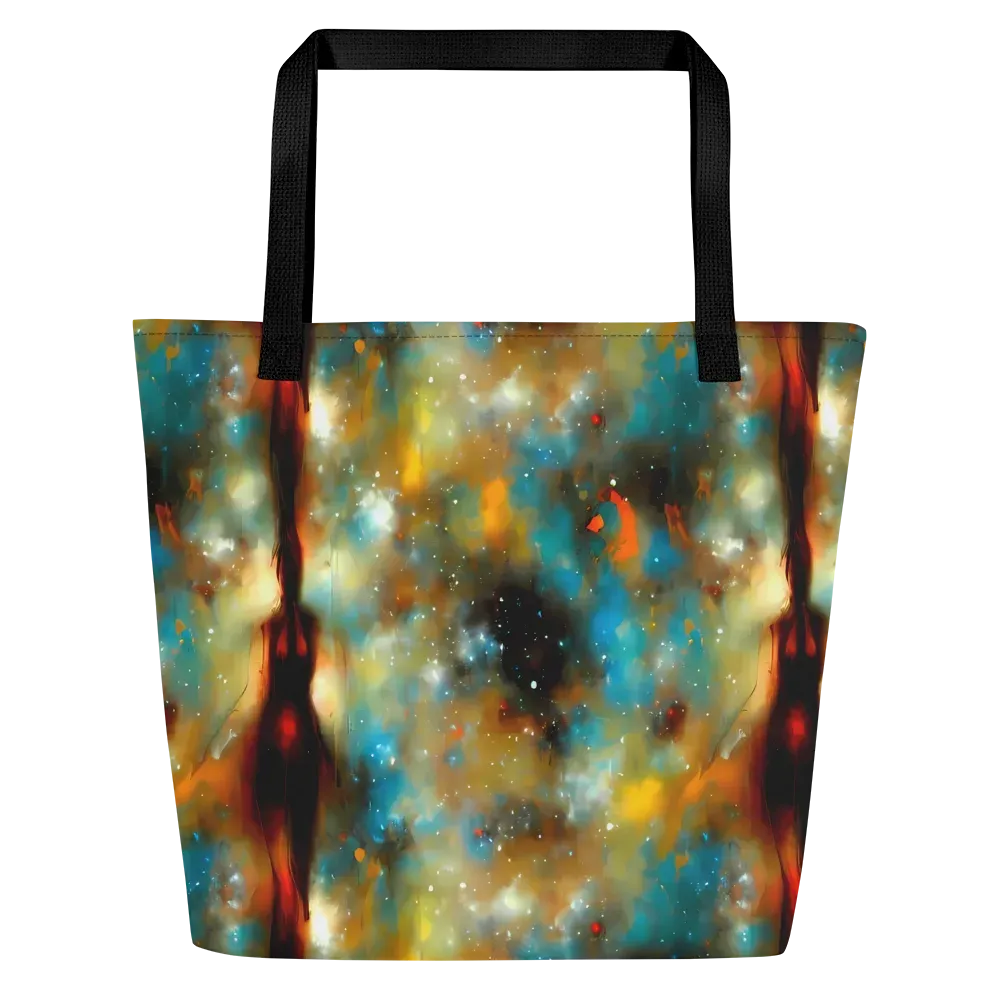 Abstract Tapestries on Large Tote Bag W/ Pocket — Front