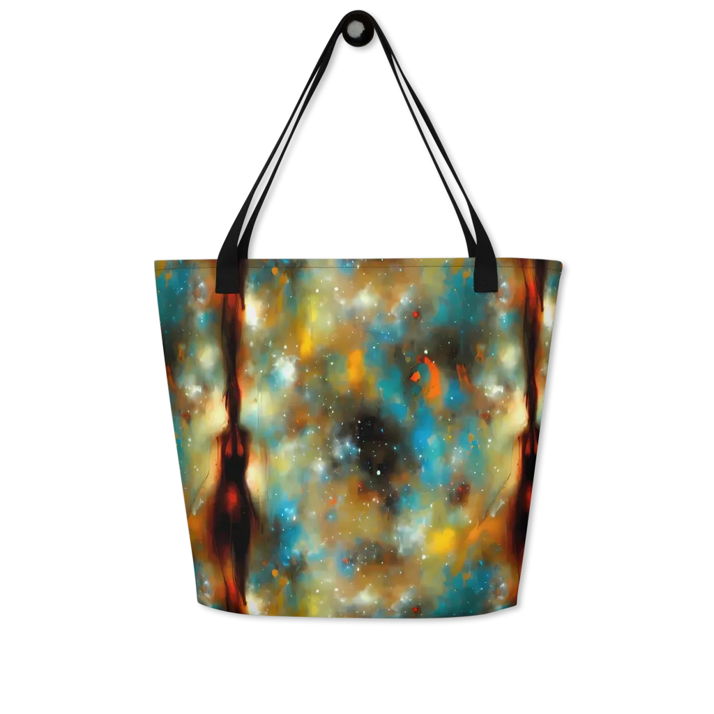 Abstract Tapestries on Large Tote Bag W/ Pocket — Front