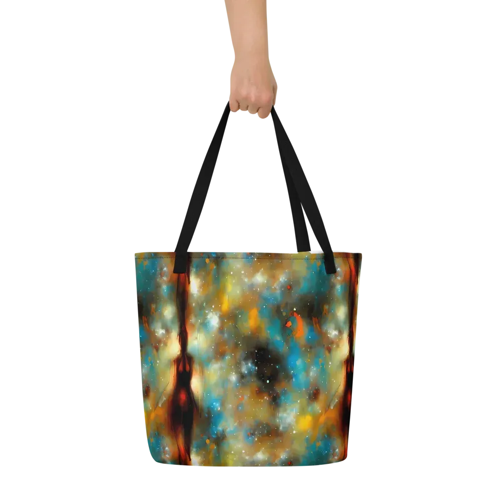 Abstract Tapestries on Large Tote Bag W/ Pocket — Front
