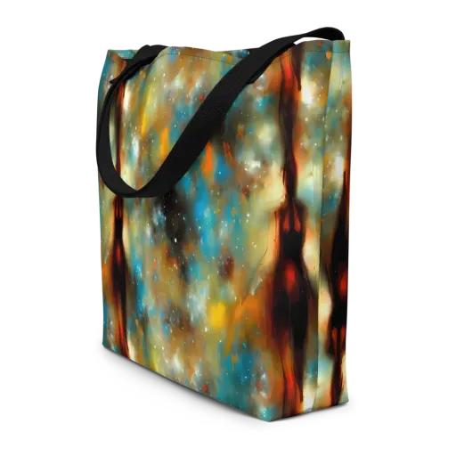 Abstract Tapestries on a Large Tote Bag W/ Pocket