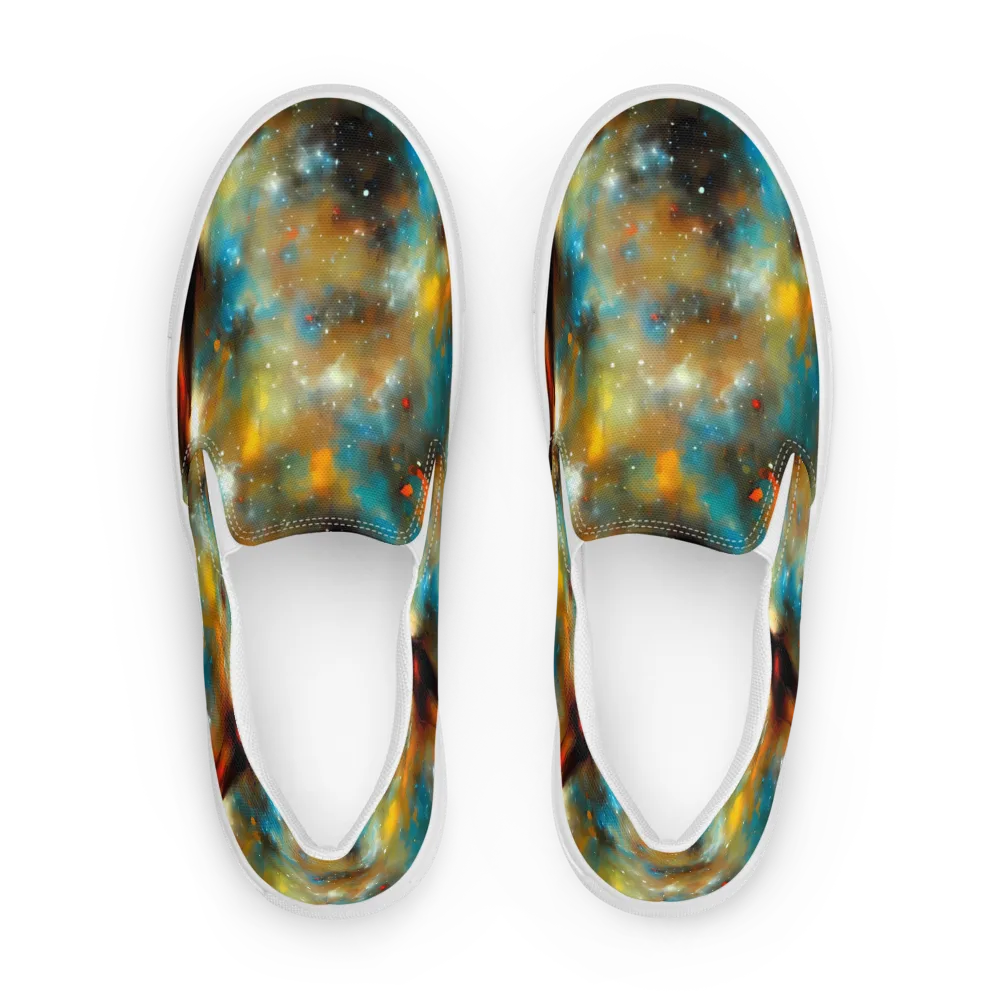 Abstract Tapestries on Women's Slip-On Canvas Shoes — Front