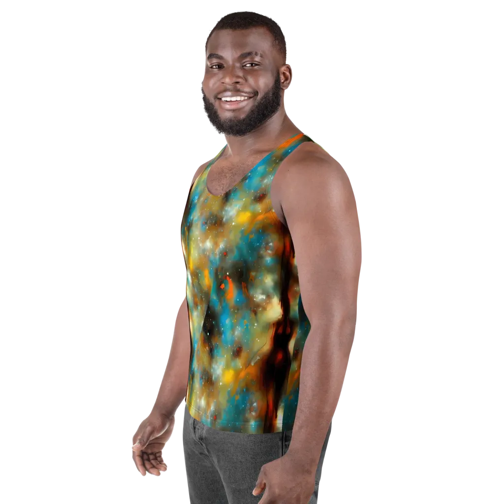 Abstract Tapestries on Men's Tank Top — Left Front