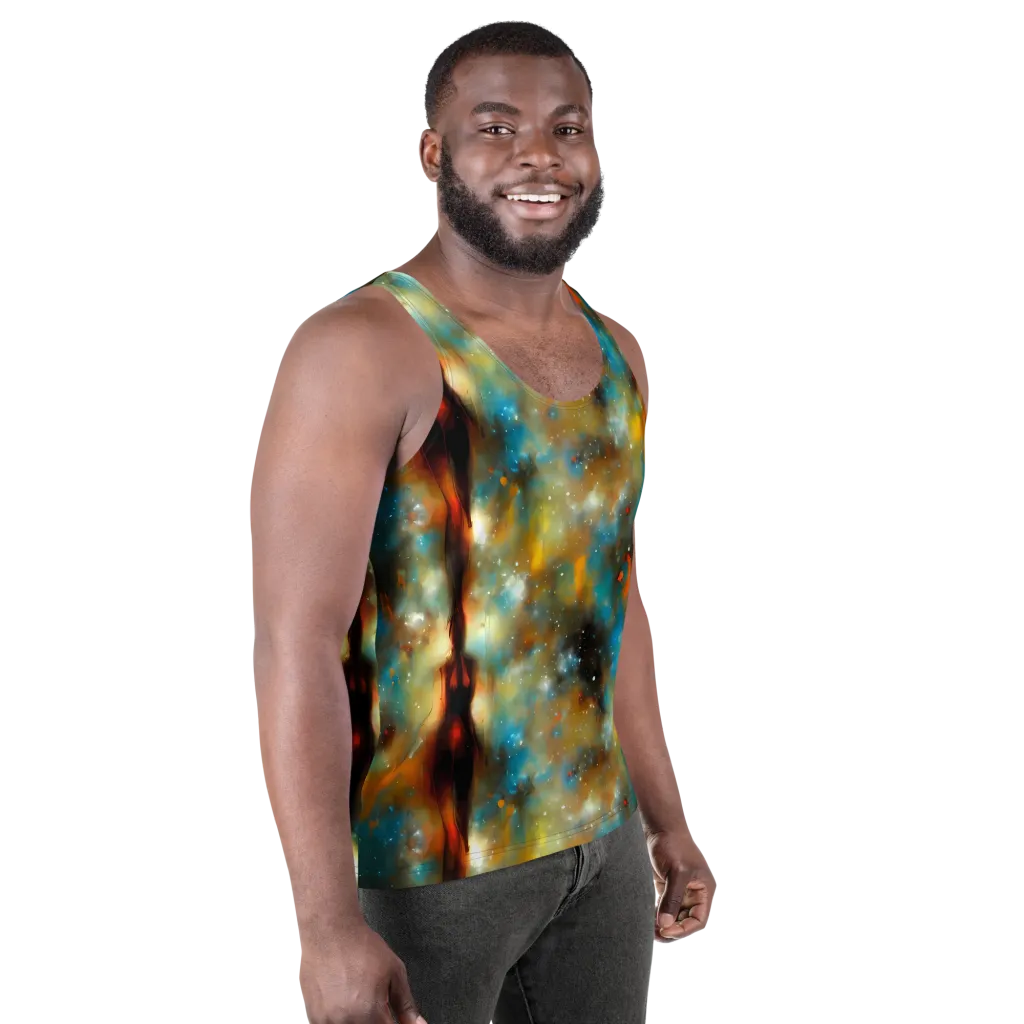 Abstract Tapestries on Men's Tank Top — Right Front
