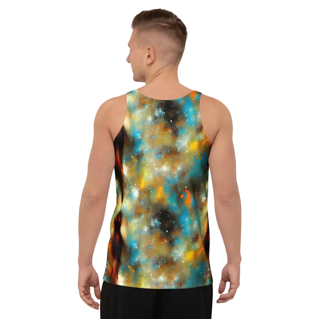 Abstract Tapestries on Men's Tank Top — Back