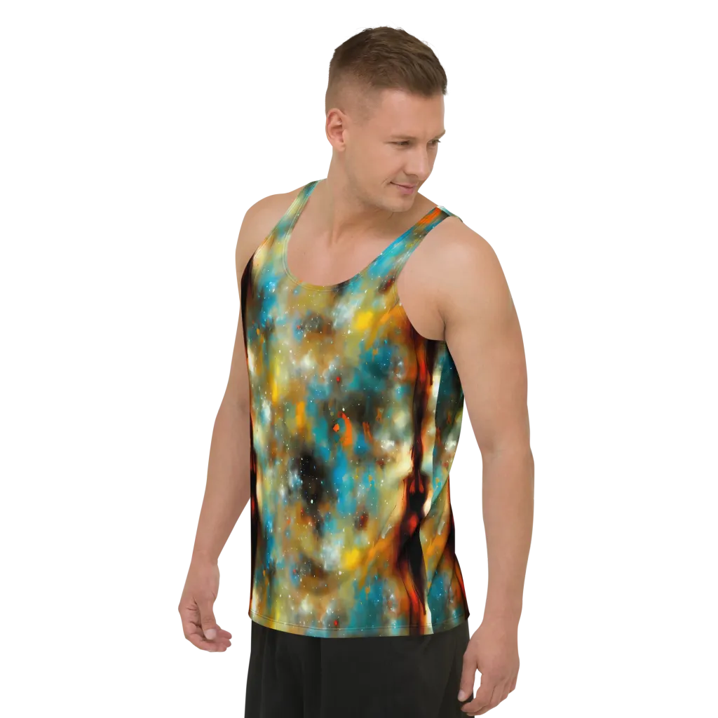 Abstract Tapestries on Men's Tank Top — Left Front