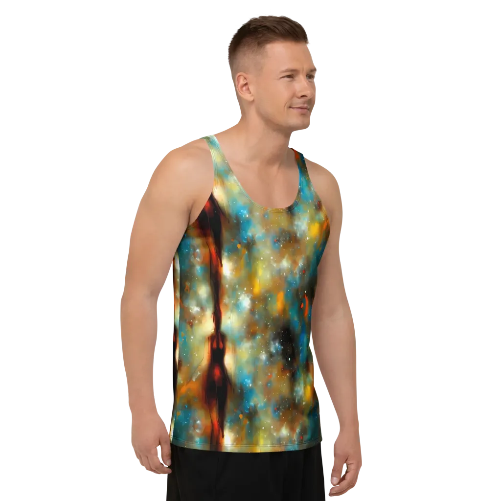 Abstract Tapestries on Men's Tank Top — Right Front
