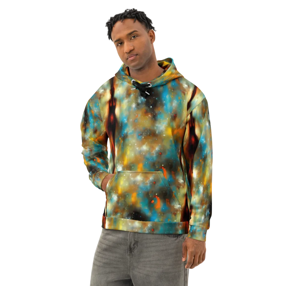 Abstract Tapestries on Cotton Hoodie — Left Front