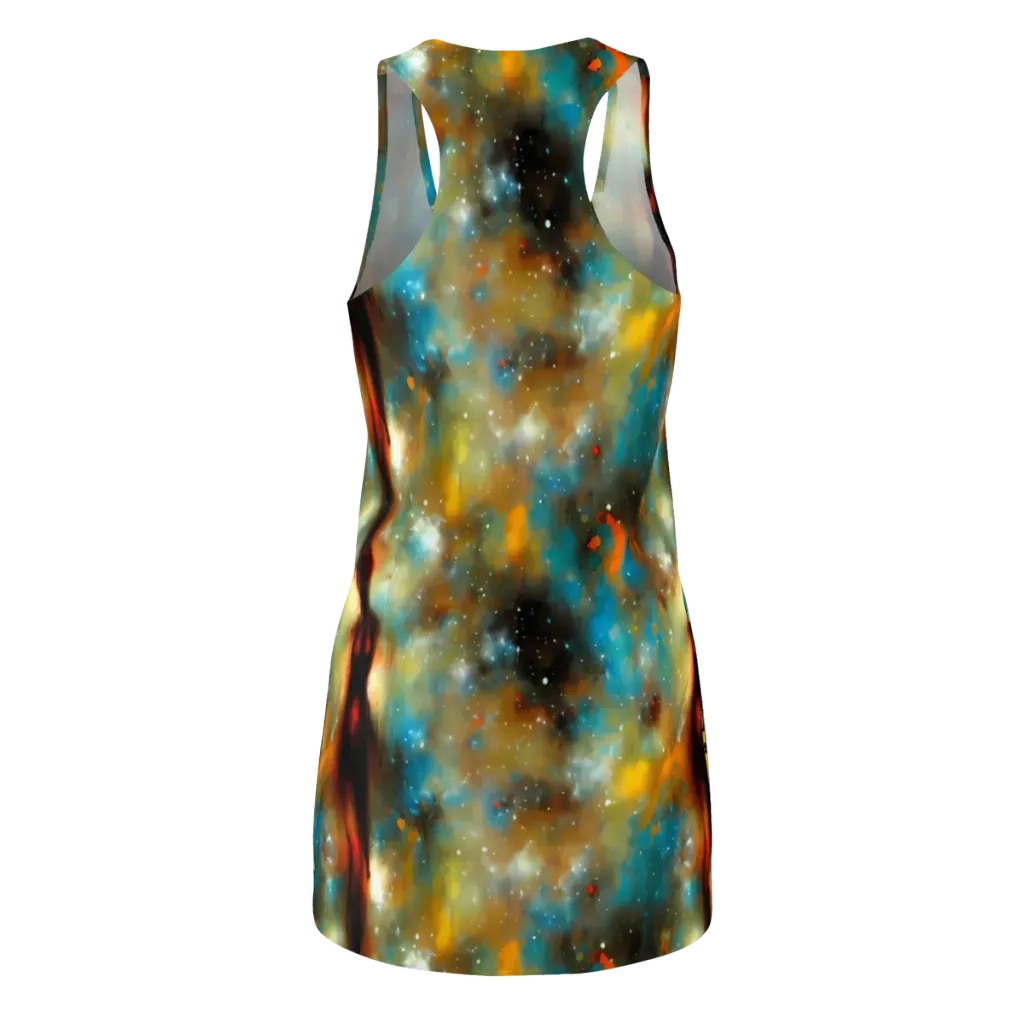 Abstract Tapestries on Racerback Dress — Back