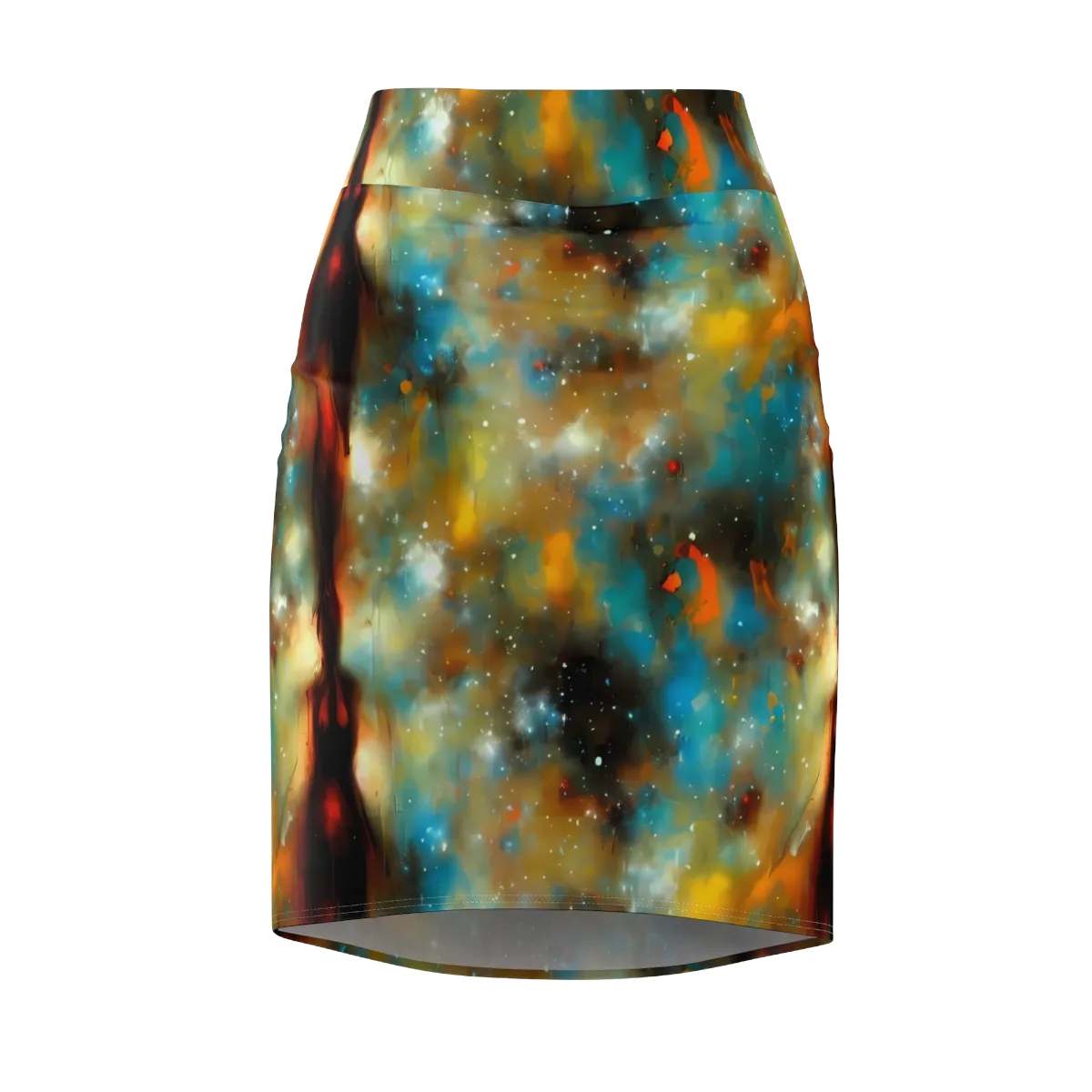 Abstract Tapestries on Pencil Skirt — Front