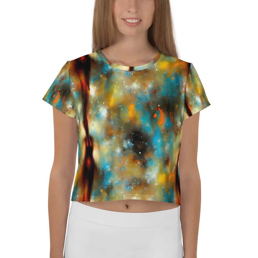 Abstract Tapestries on Crop Tee — Front