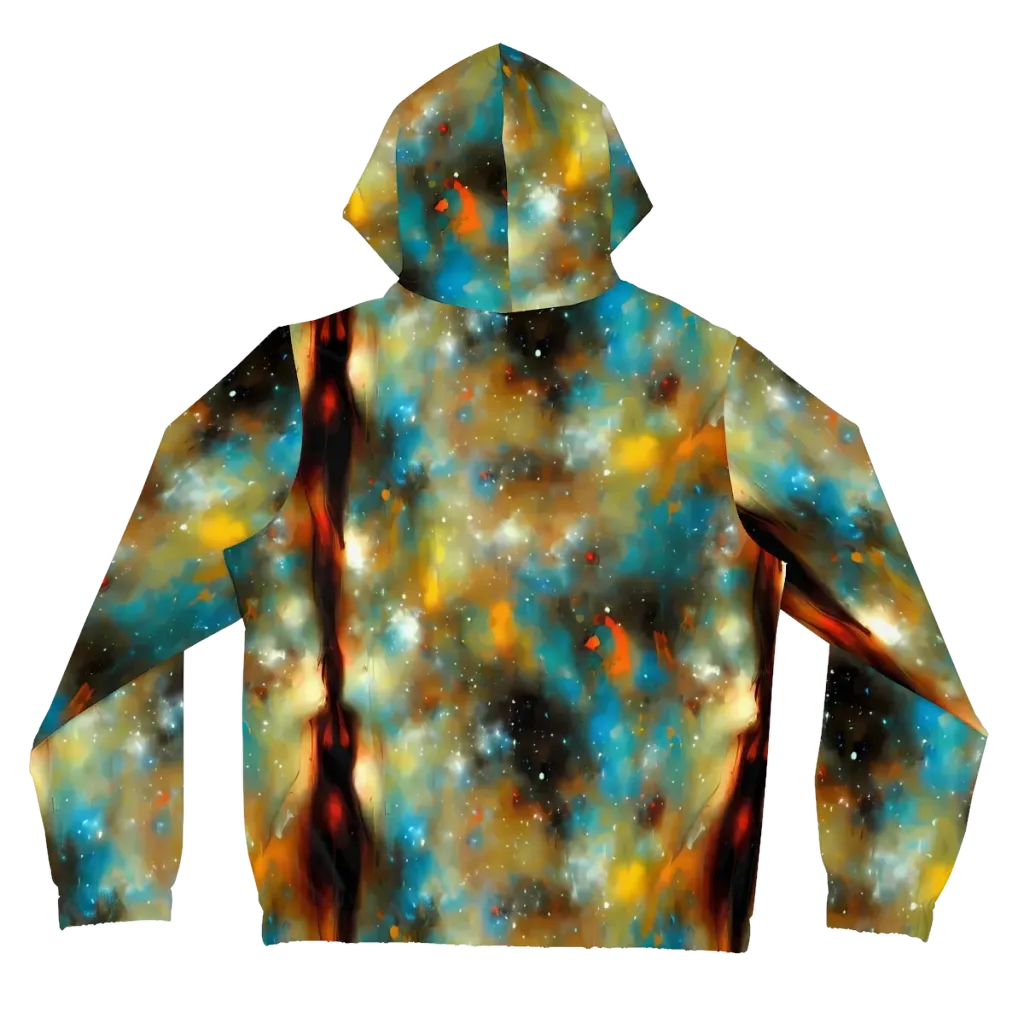 Abstract Tapestries on Women's Full-Zip Hoodie — Back