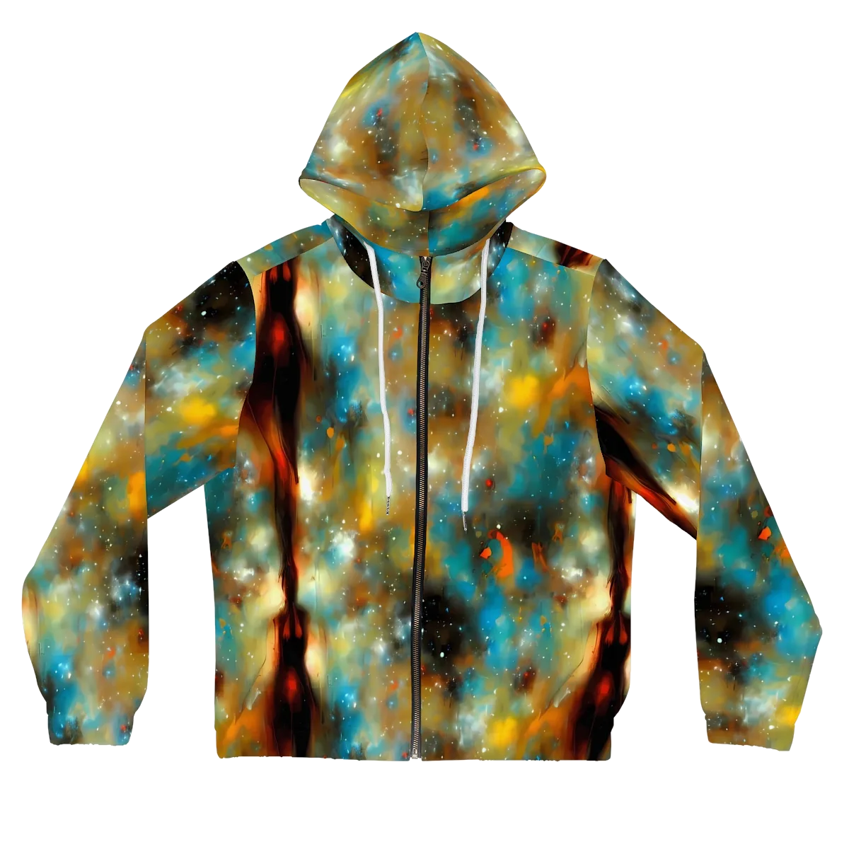 Abstract Tapestries on Women's Full-Zip Hoodie — Front