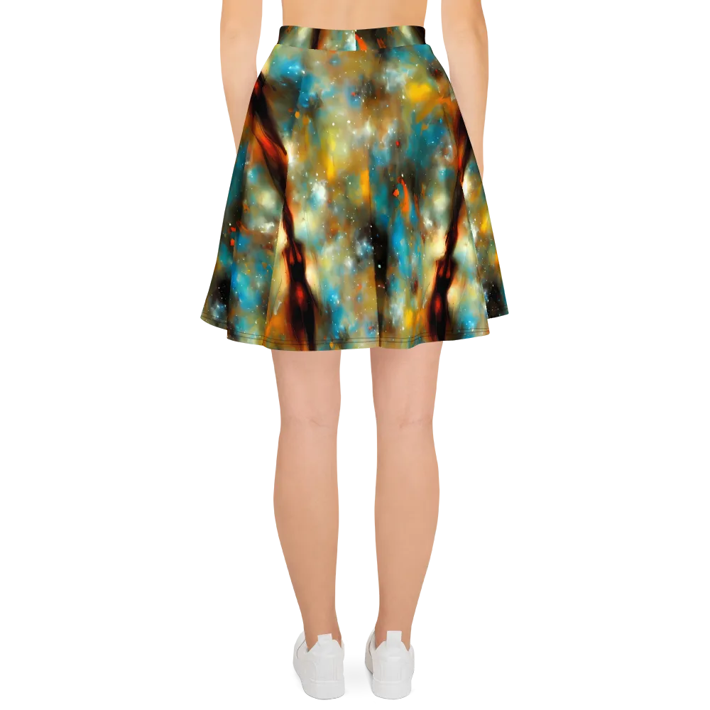 Abstract Tapestries on Skater Skirt — Back