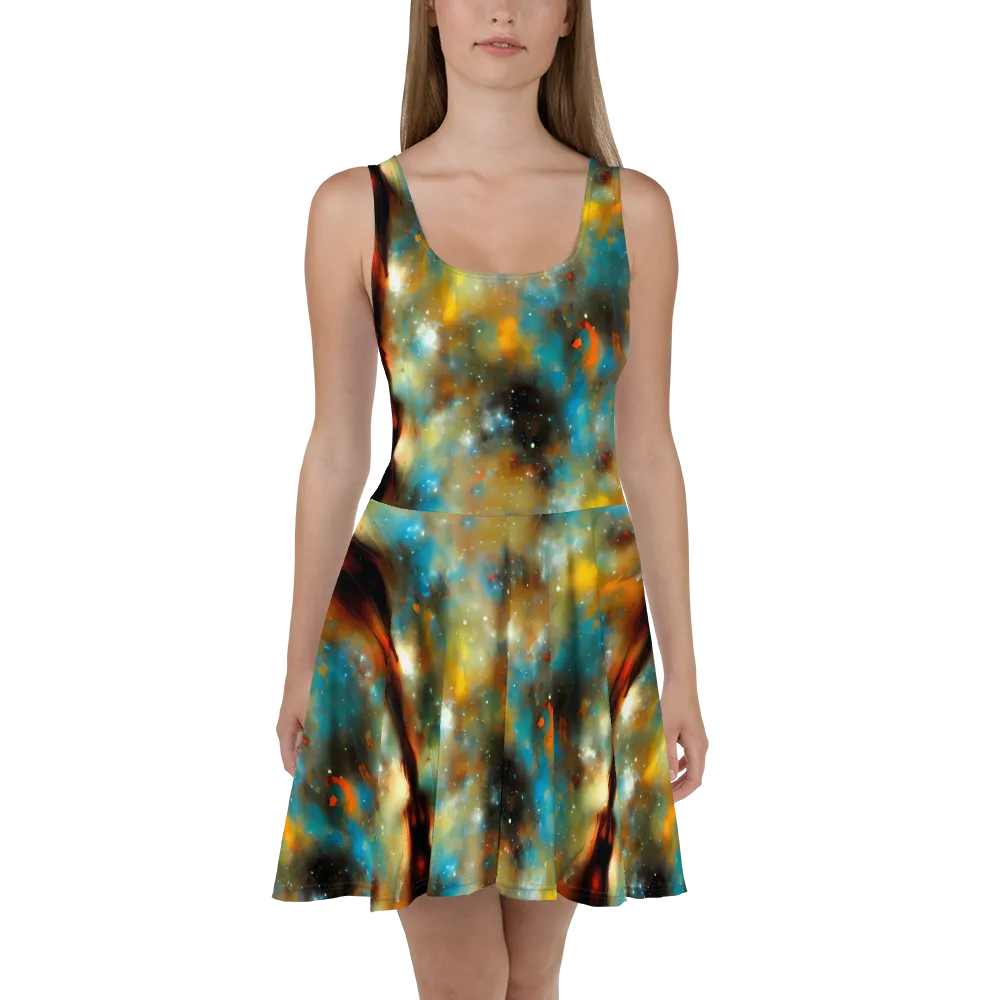 Abstract Tapestries on Skater Dress — Front