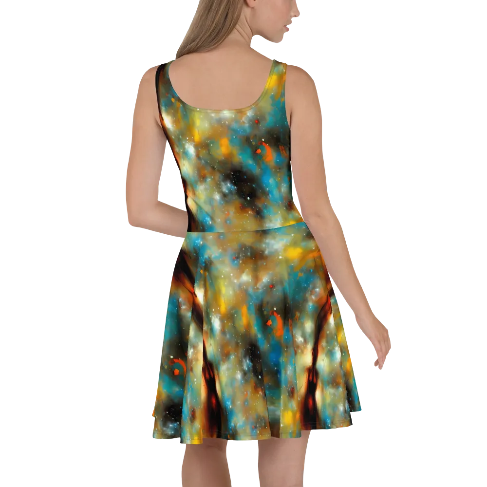 Abstract Tapestries on Skater Dress — Back