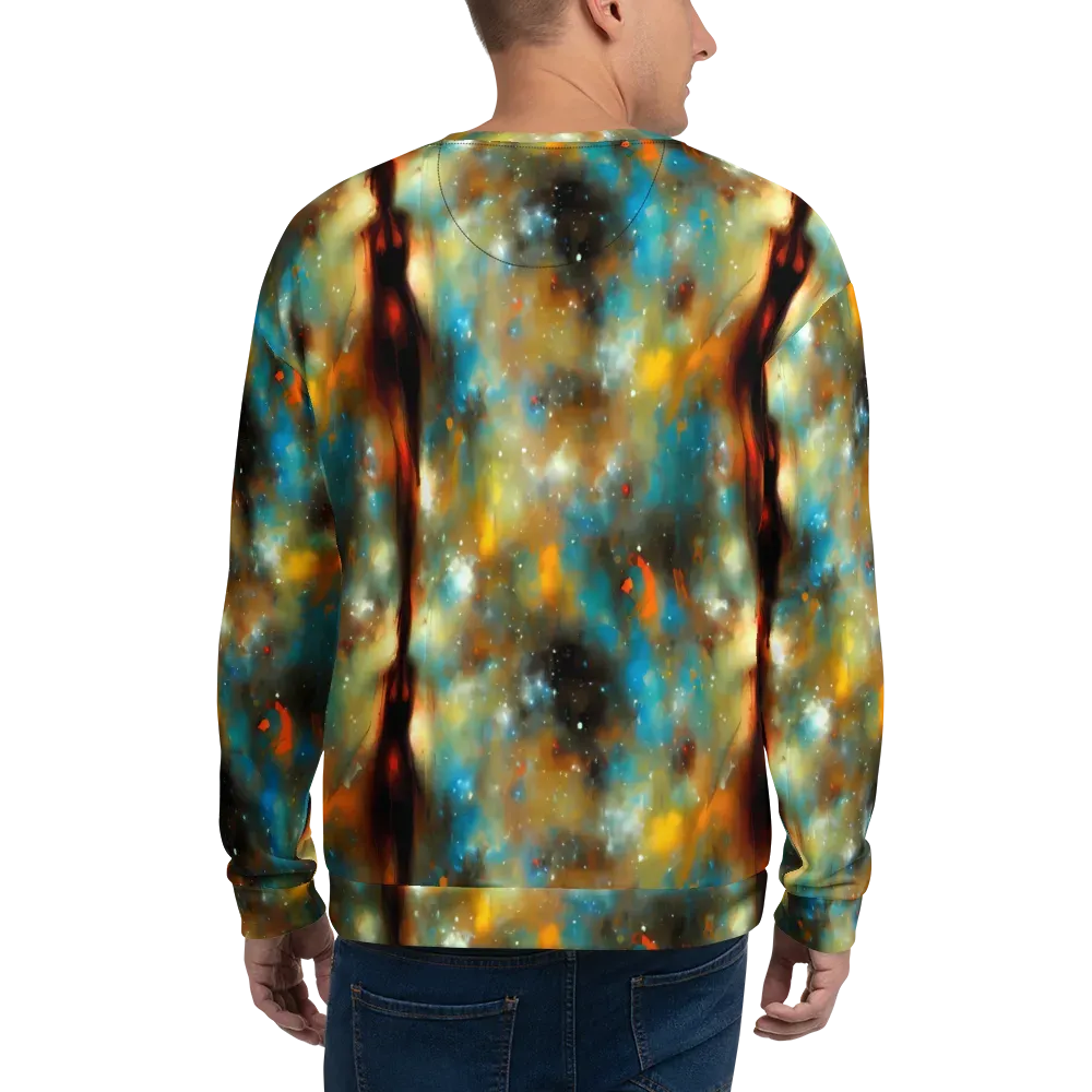 Abstract Tapestries on Sweatshirt — Back