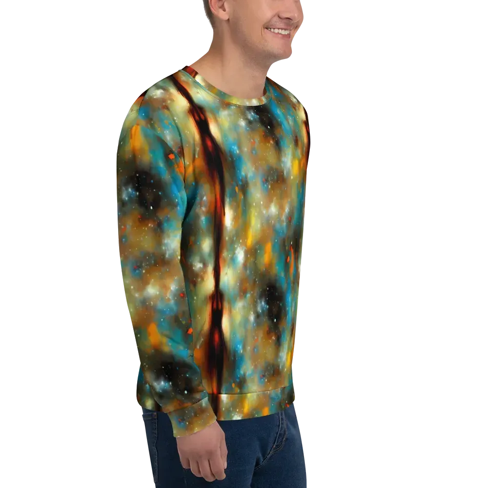 Abstract Tapestries on Sweatshirt — Right Front