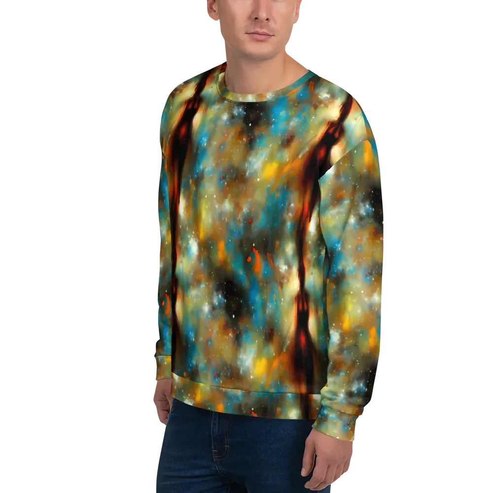 Abstract Tapestries on Sweatshirt — Left Front