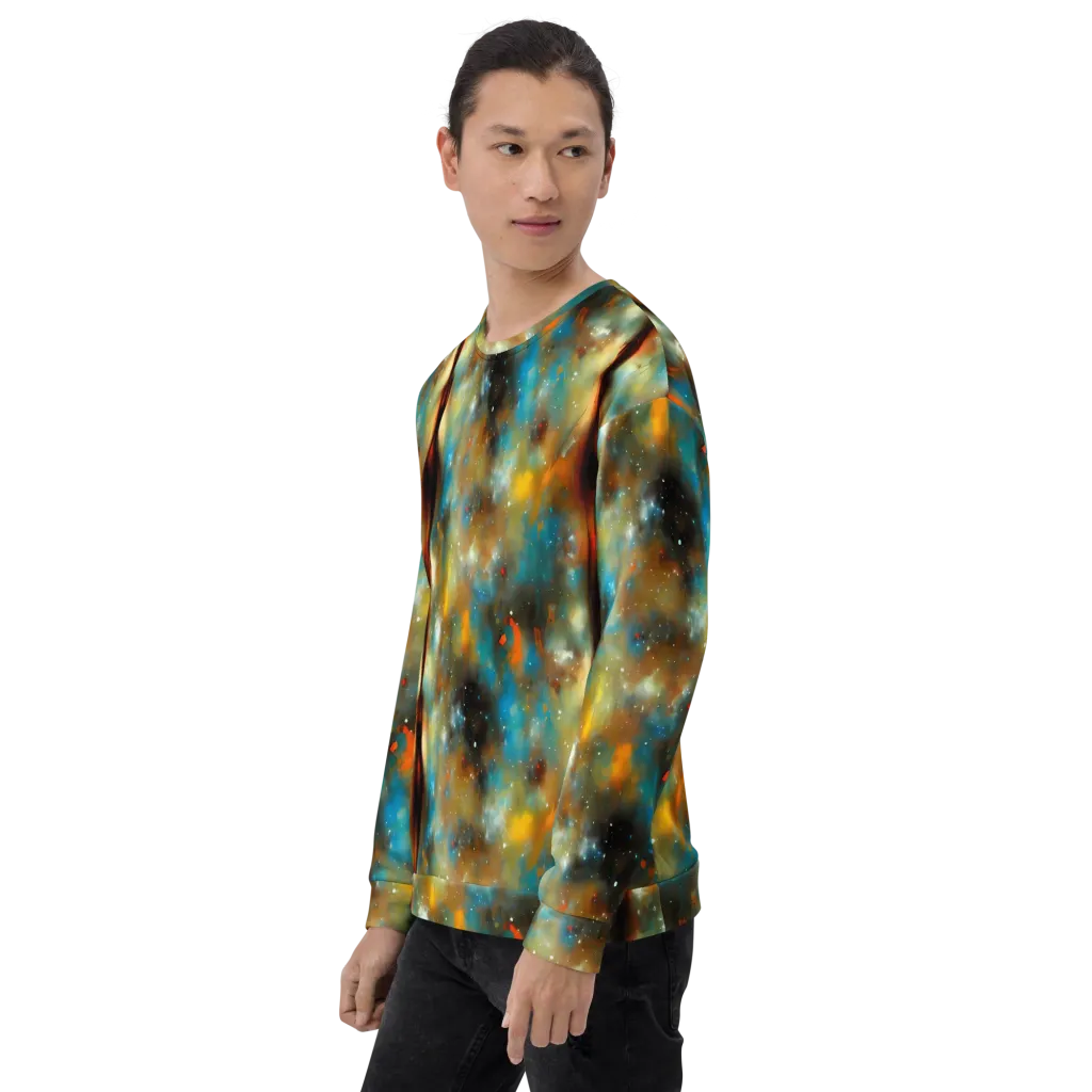 Abstract Tapestries on Sweatshirt — Left Front