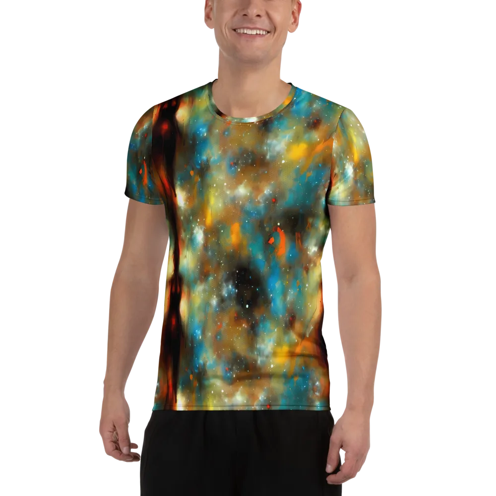 Abstract Tapestries on Men's Athletic T-Shirt — Front