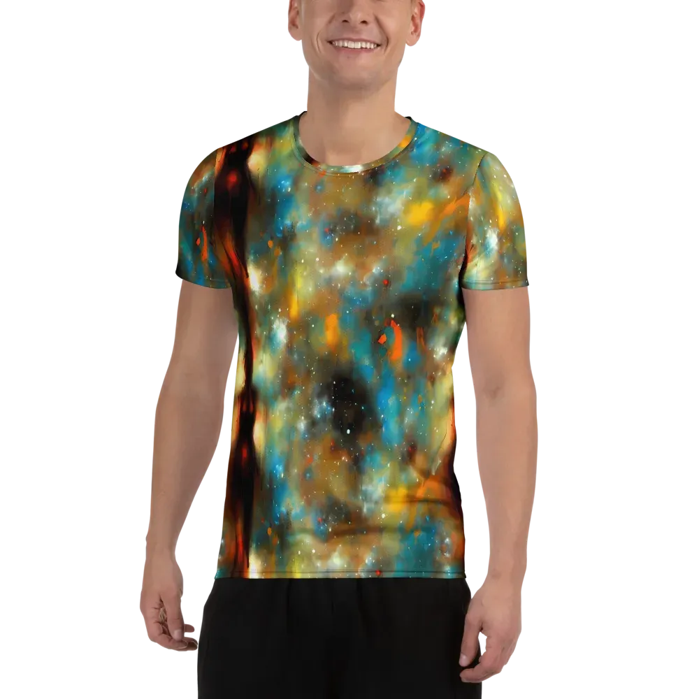 Abstract Tapestries on Men's Athletic T-Shirt — Front