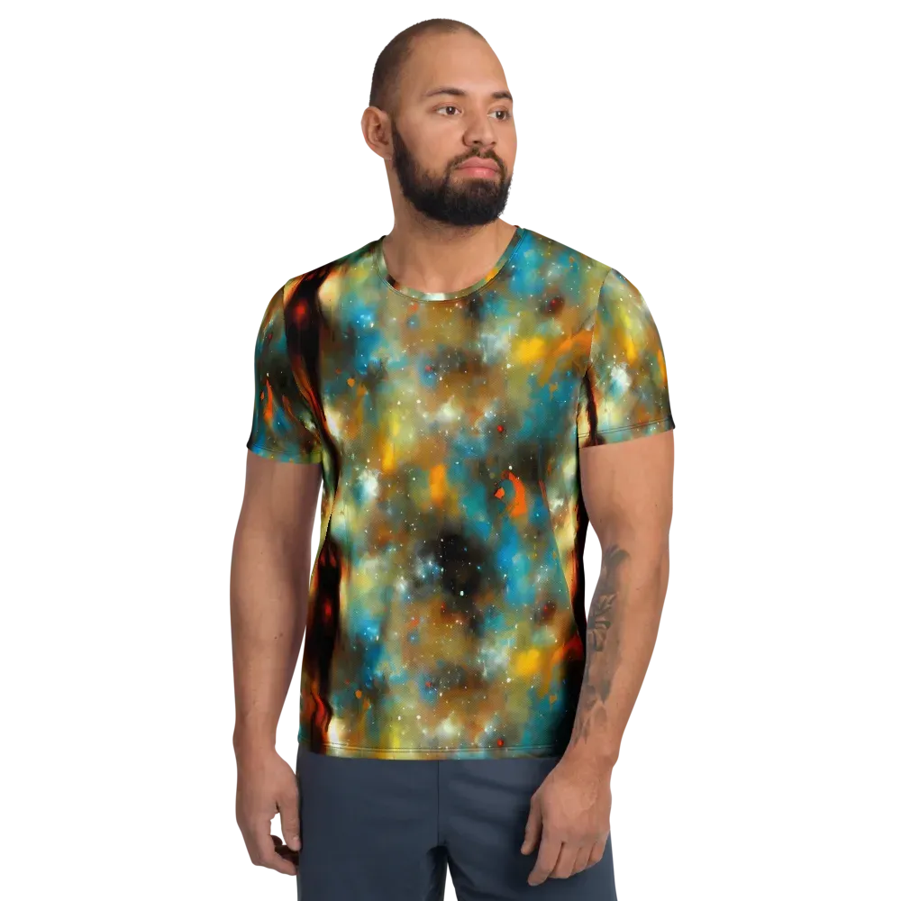 Abstract Tapestries on Men's Athletic T-Shirt — Front