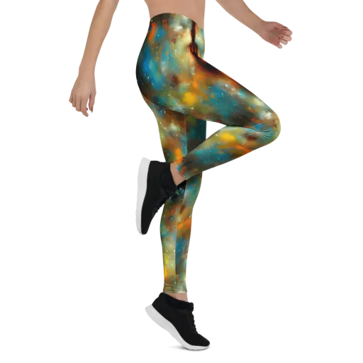 Abstract Tapestries on a Leggings