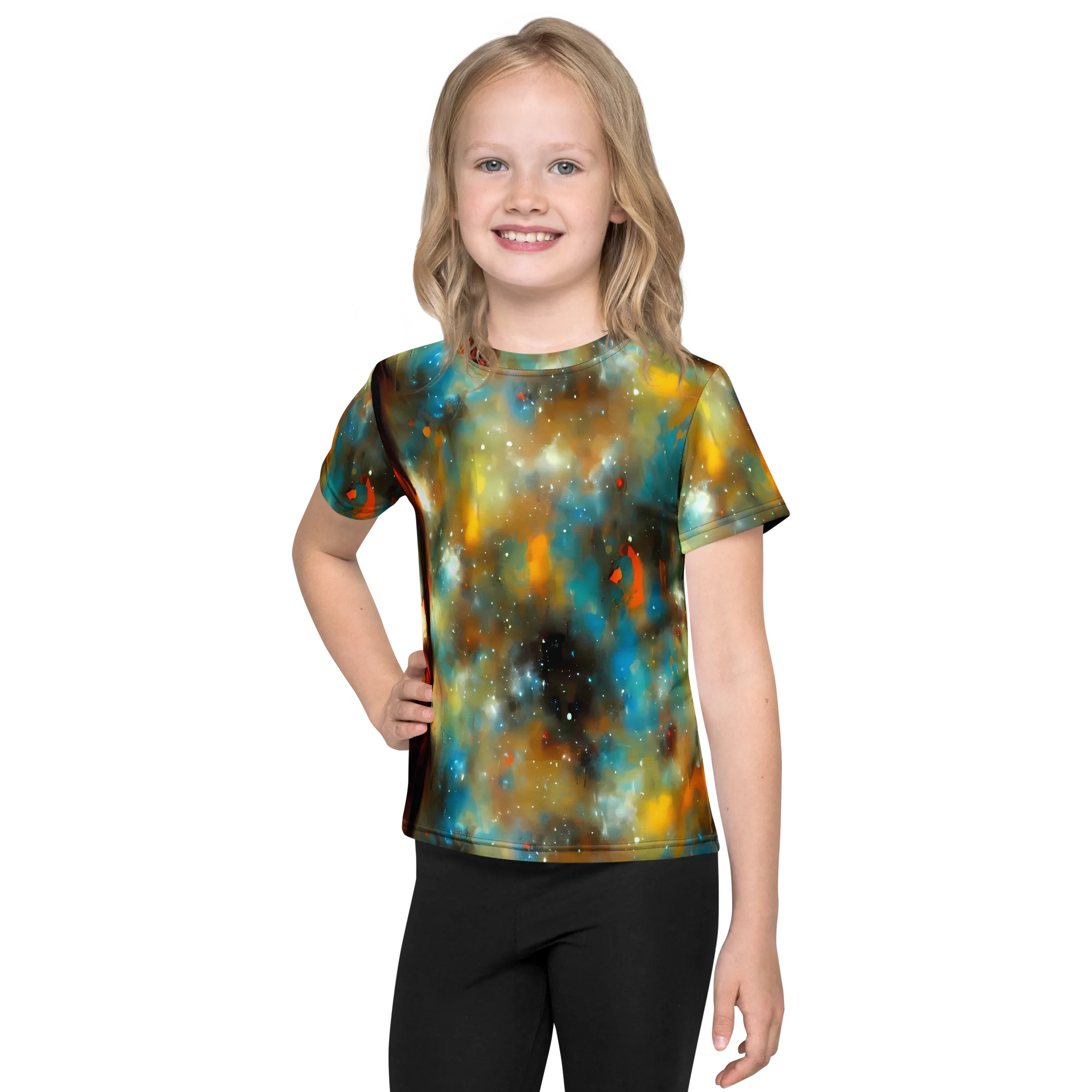 Abstract Tapestries on Kids Crew Neck T-Shirt — Front