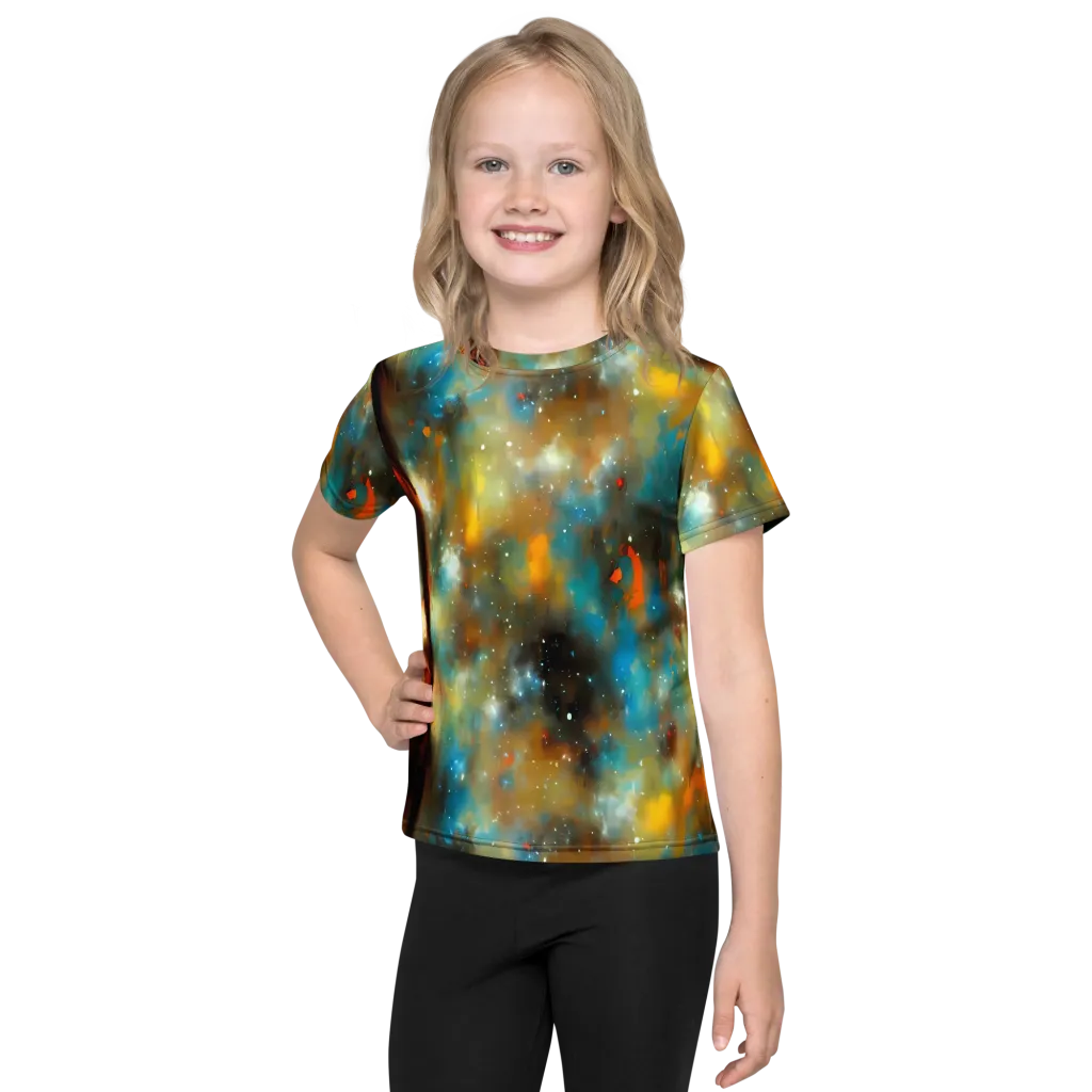 Abstract Tapestries on Kids Crew Neck T-Shirt — Front