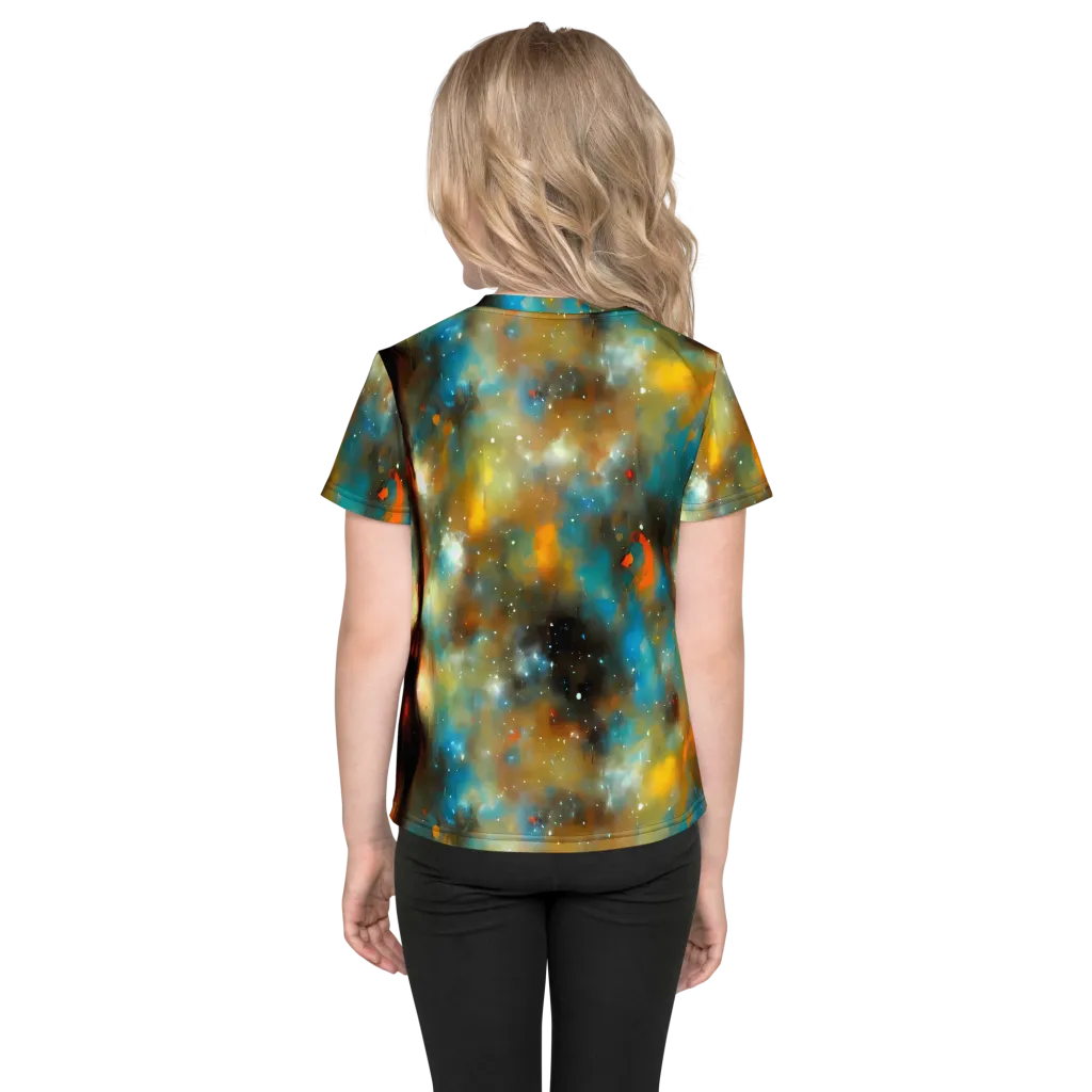 Abstract Tapestries on Kids Crew Neck T-Shirt — Back