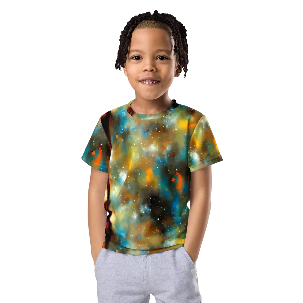 Abstract Tapestries on Kids Crew Neck T-Shirt — Front