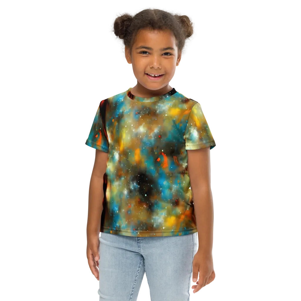 Abstract Tapestries on Kids Crew Neck T-Shirt — Front