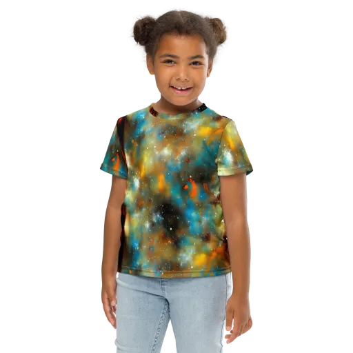 Abstract Tapestries on a Kids Crew Neck T-Shirt