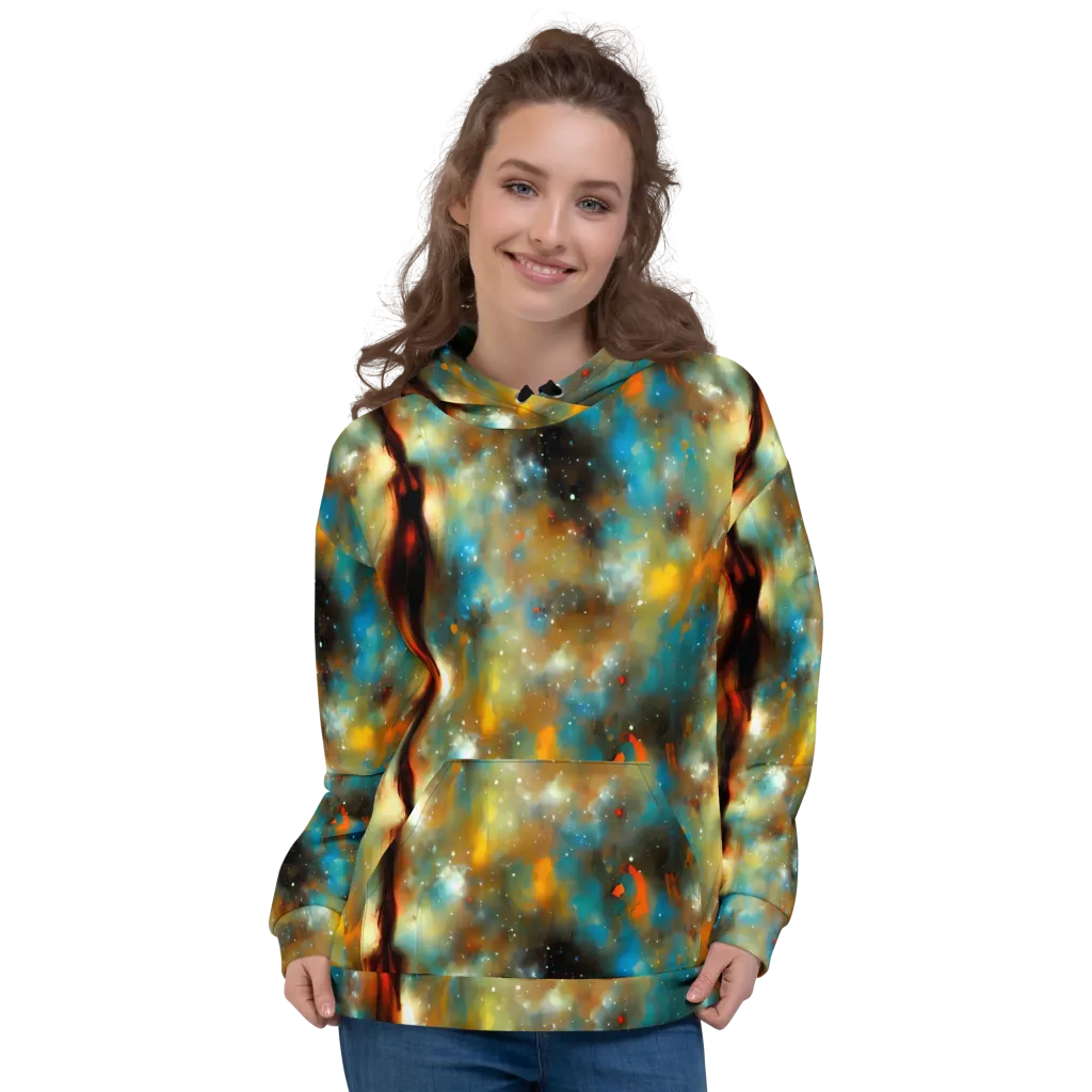 Abstract Tapestries on Hoodie — Front