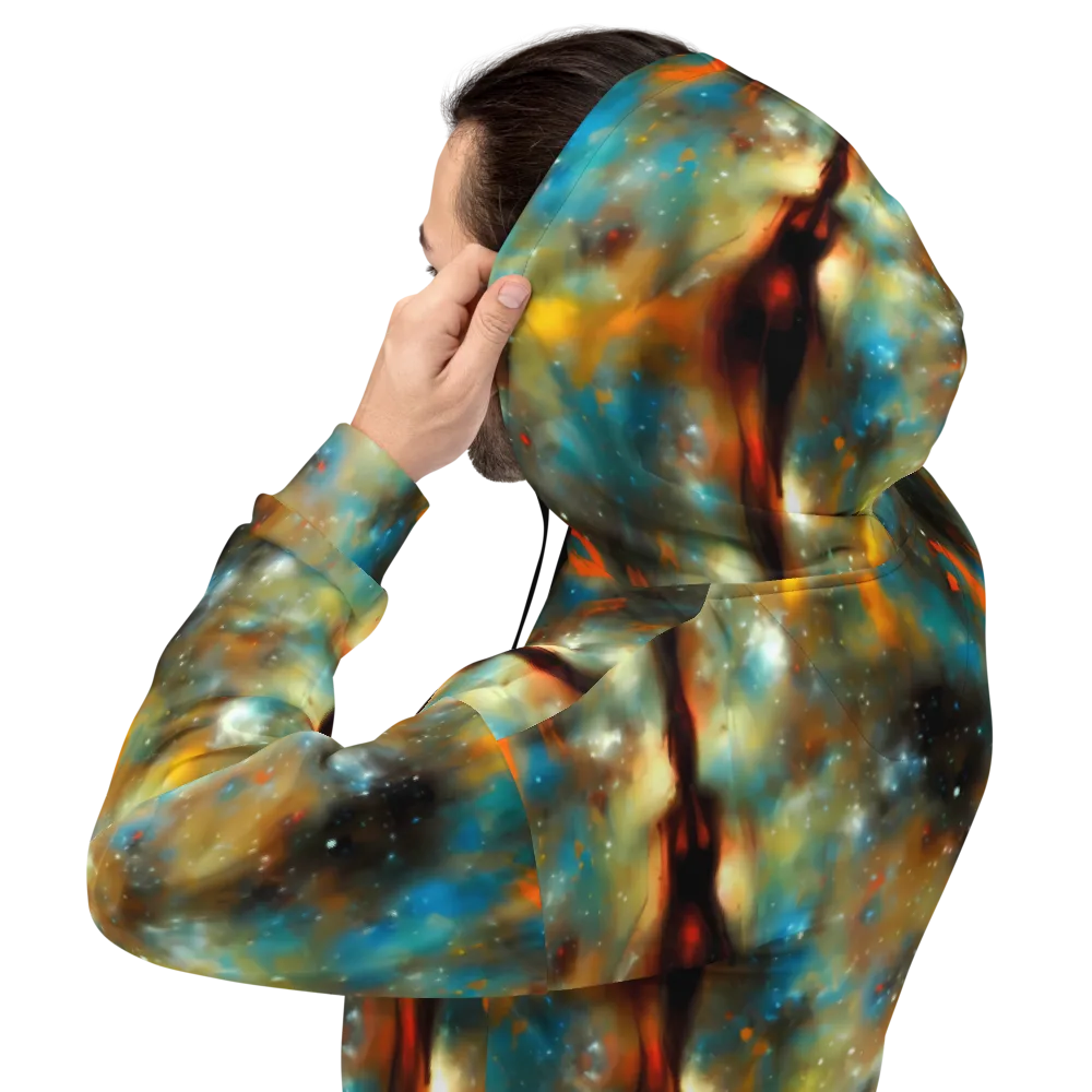 Abstract Tapestries on Hoodie — Back