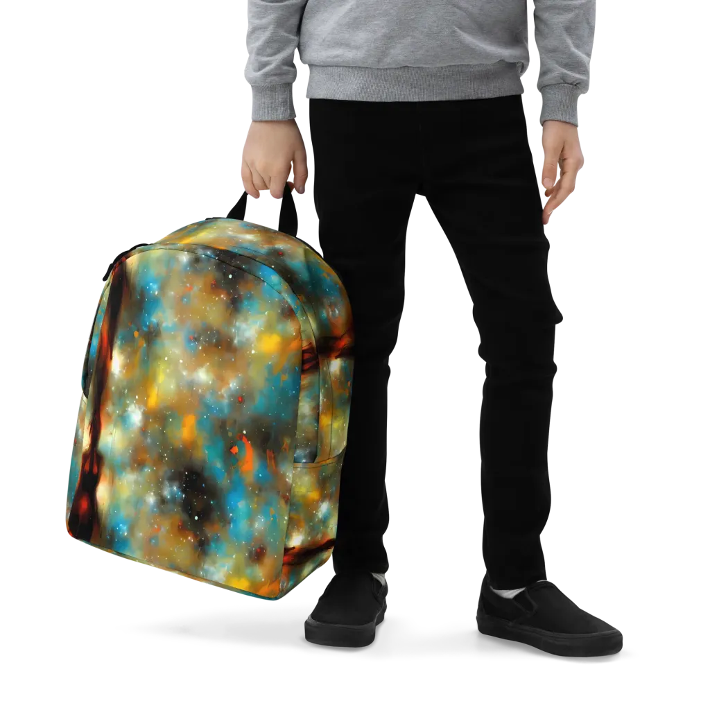 Abstract Tapestries on Minimalist Backpack — Zoomed-in