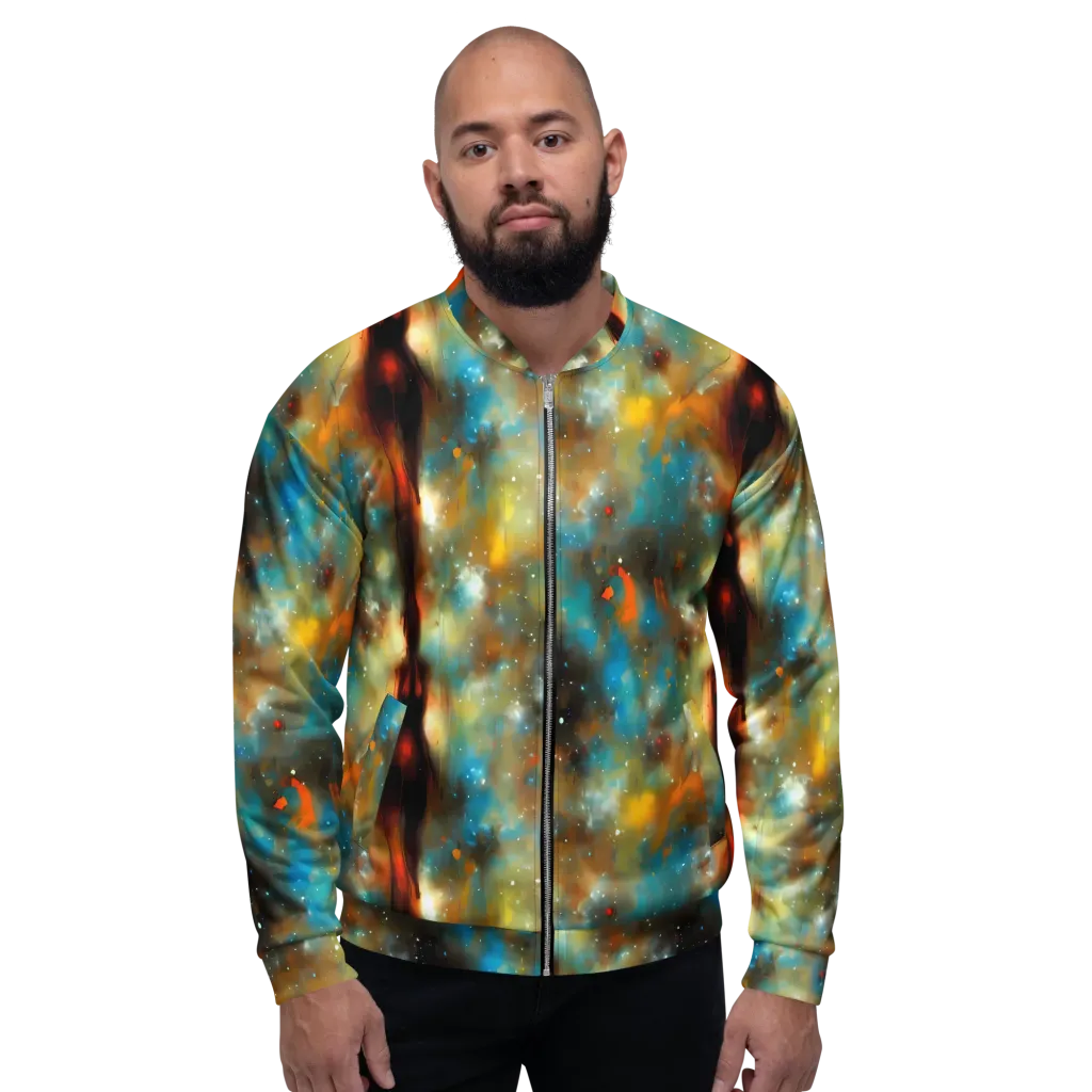 Abstract Tapestries on Bomber Jacket — Front