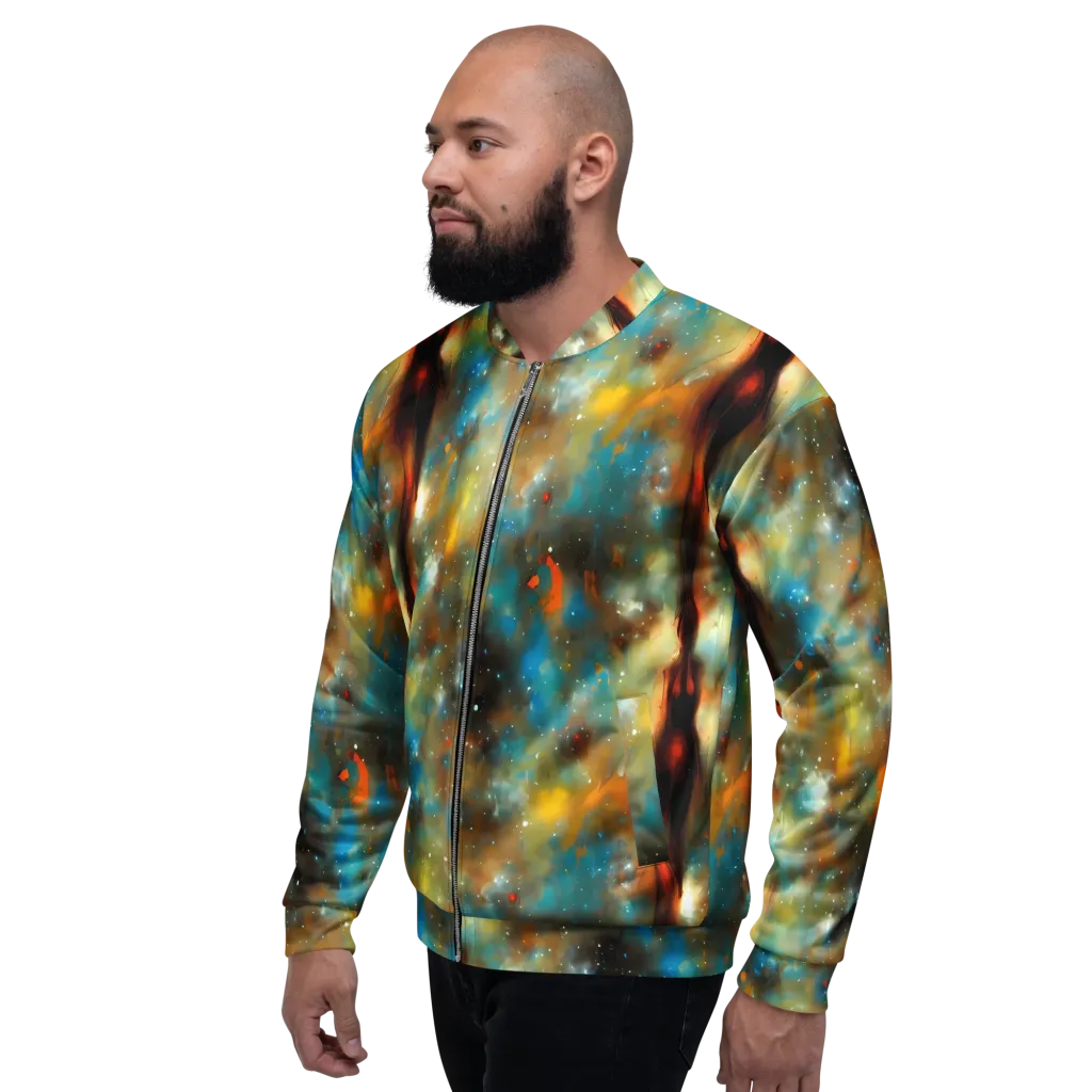 Abstract Tapestries on Bomber Jacket — Left