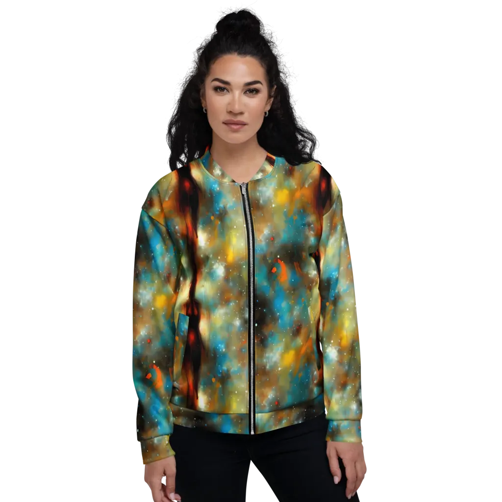 Abstract Tapestries on Bomber Jacket — Front