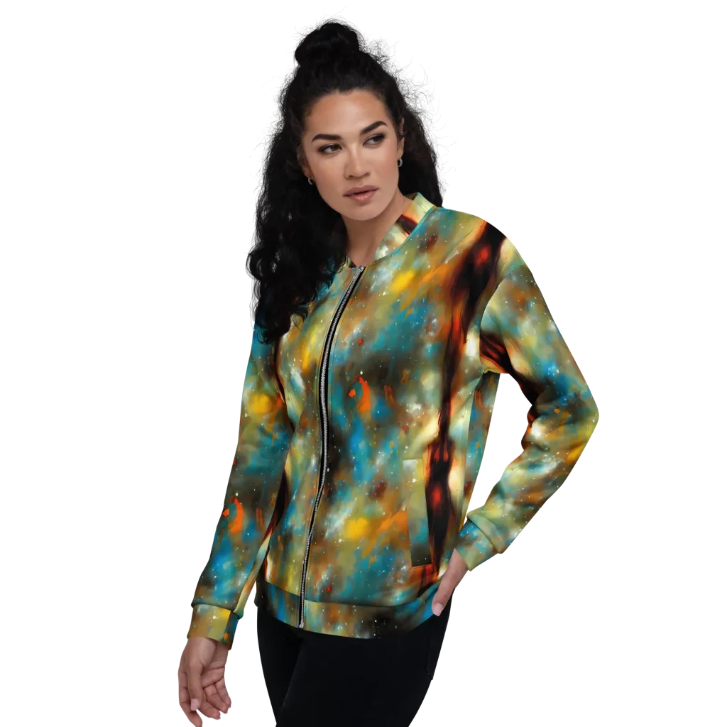 Abstract Tapestries on Bomber Jacket — Left