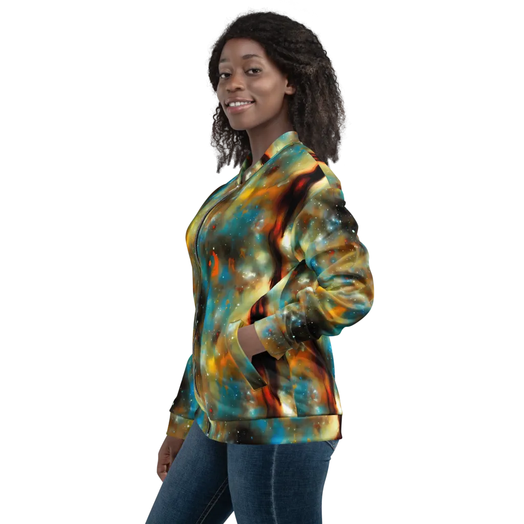Abstract Tapestries on Bomber Jacket — Left