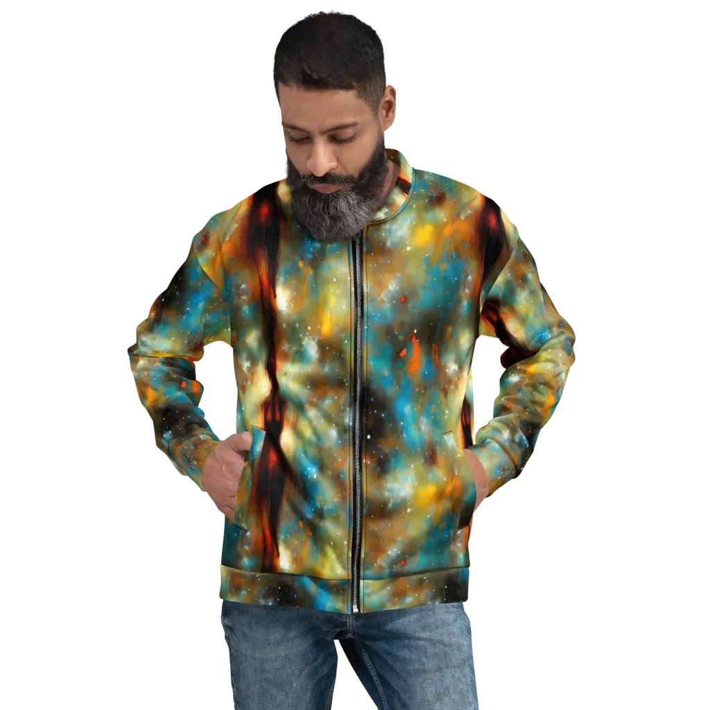 Abstract Tapestries on Bomber Jacket — Front